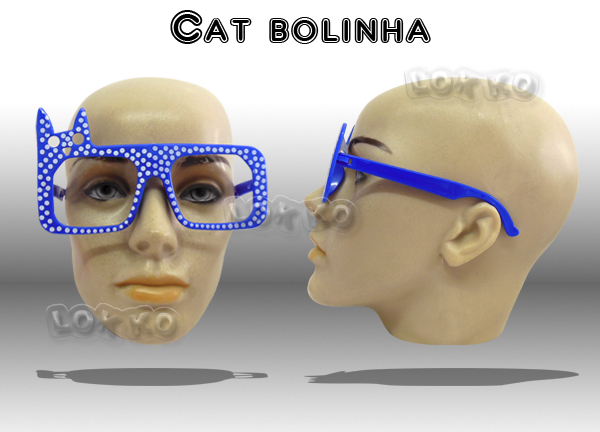 Óculos de festa cat bolinha